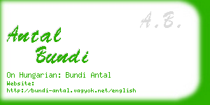 antal bundi business card